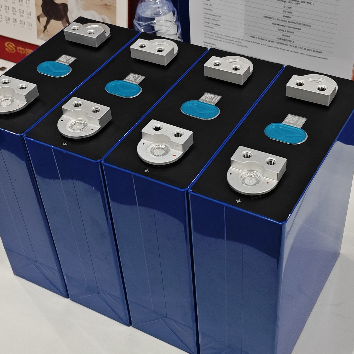 4PCS EVE LF334 334Ah LiFePO4 Battery Cells With Dual Hole Studs ,Grade A Prismatic