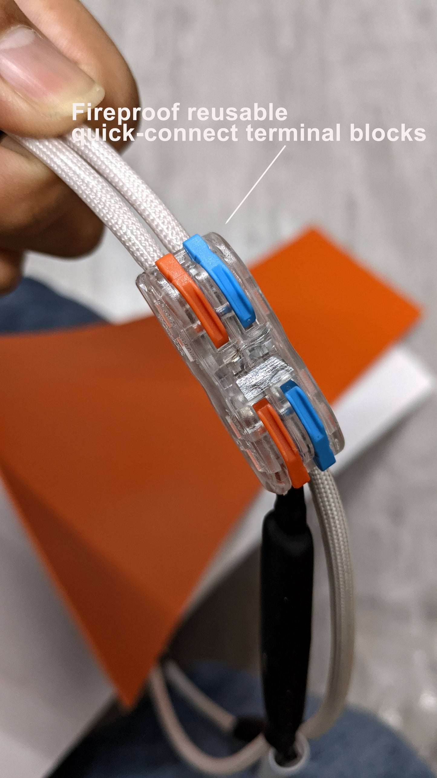 Fireproof reusable quick-connect terminal blocks on the jk bms heating pad
