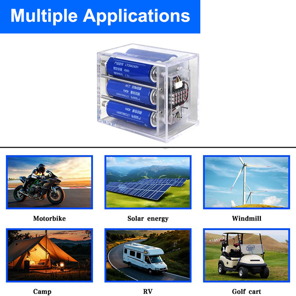 12V Yinlong 40Ah LTO Battery Pack – 6S1P Configuration | Built-in Balancer | 20000 Cycle Life | With Cells | Free Shipping & Tax-Free