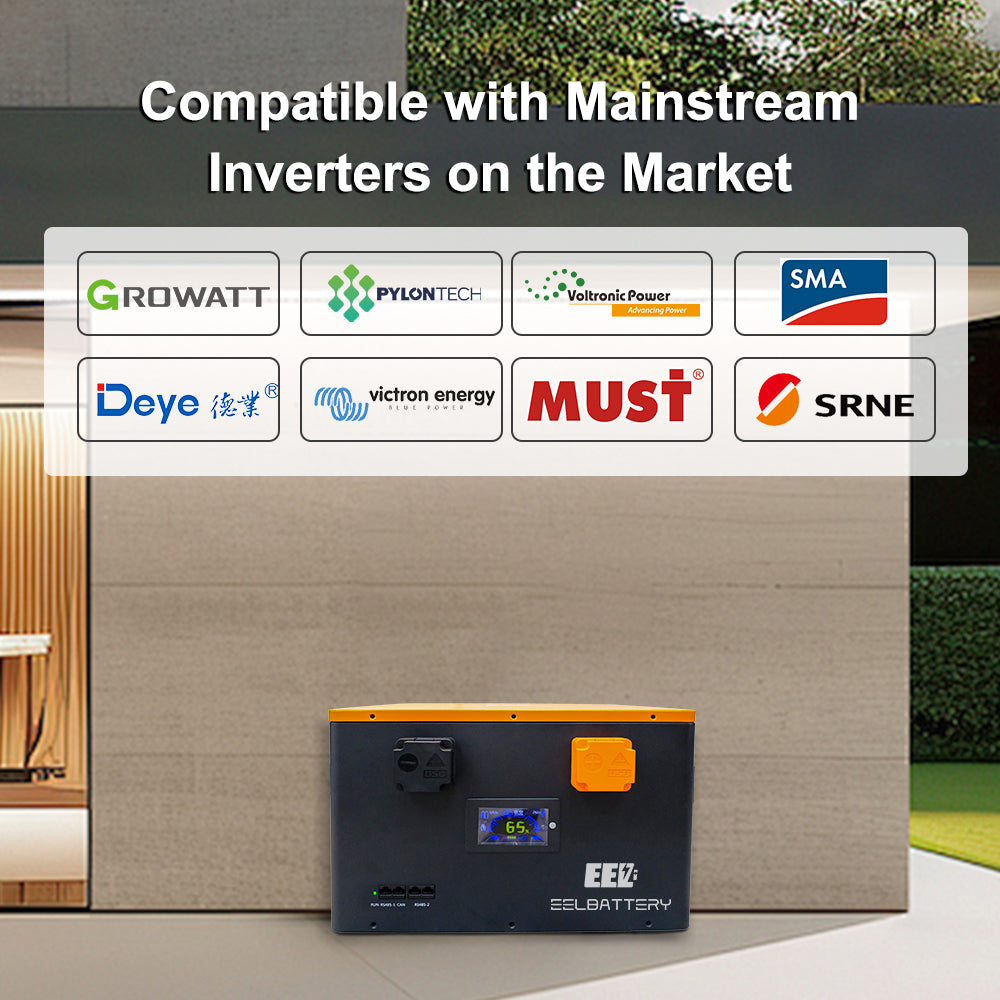 EEL 12V MB56 628Ah DIY Battery Box with Inverter Communication& Bluetooth, Featuring JK 300A BMS & Optional Heater