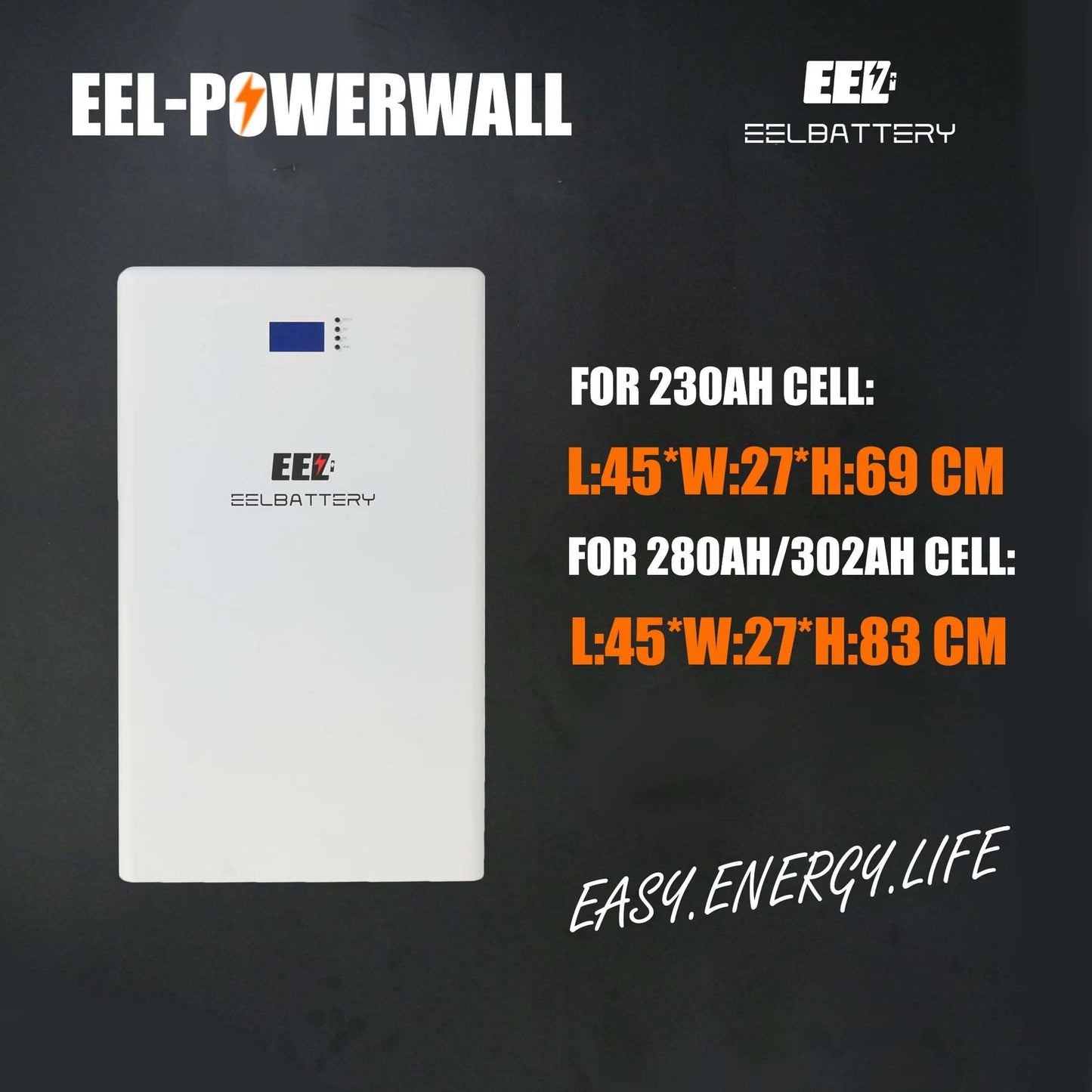 EEL Design 48V 16S DIY Unit Kits Box Built-in BMS for 51.2V Power Wall(suit for 230/280/302Ah cells)