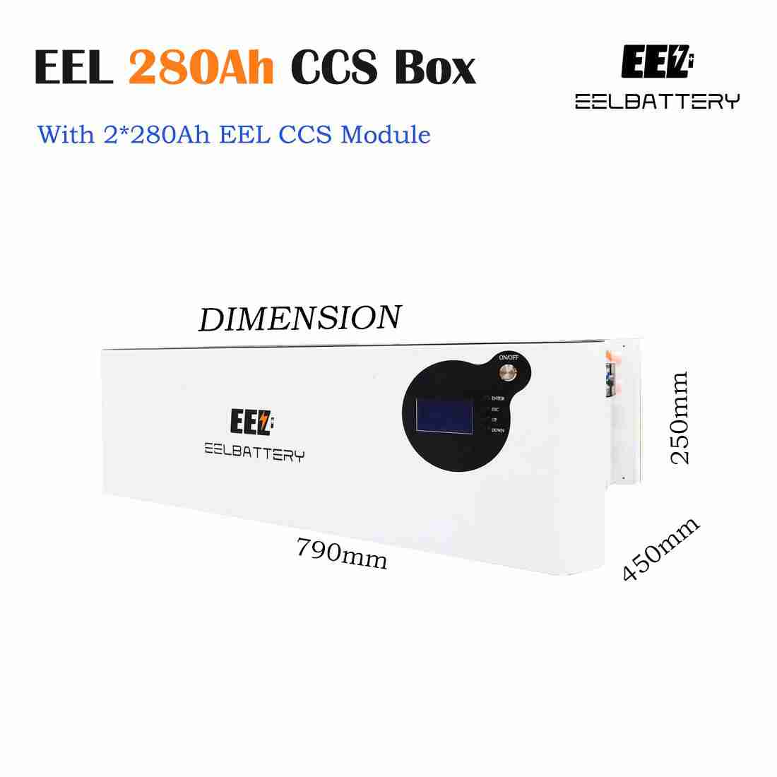 Dimensions of EEL 280Ah CCS battery box