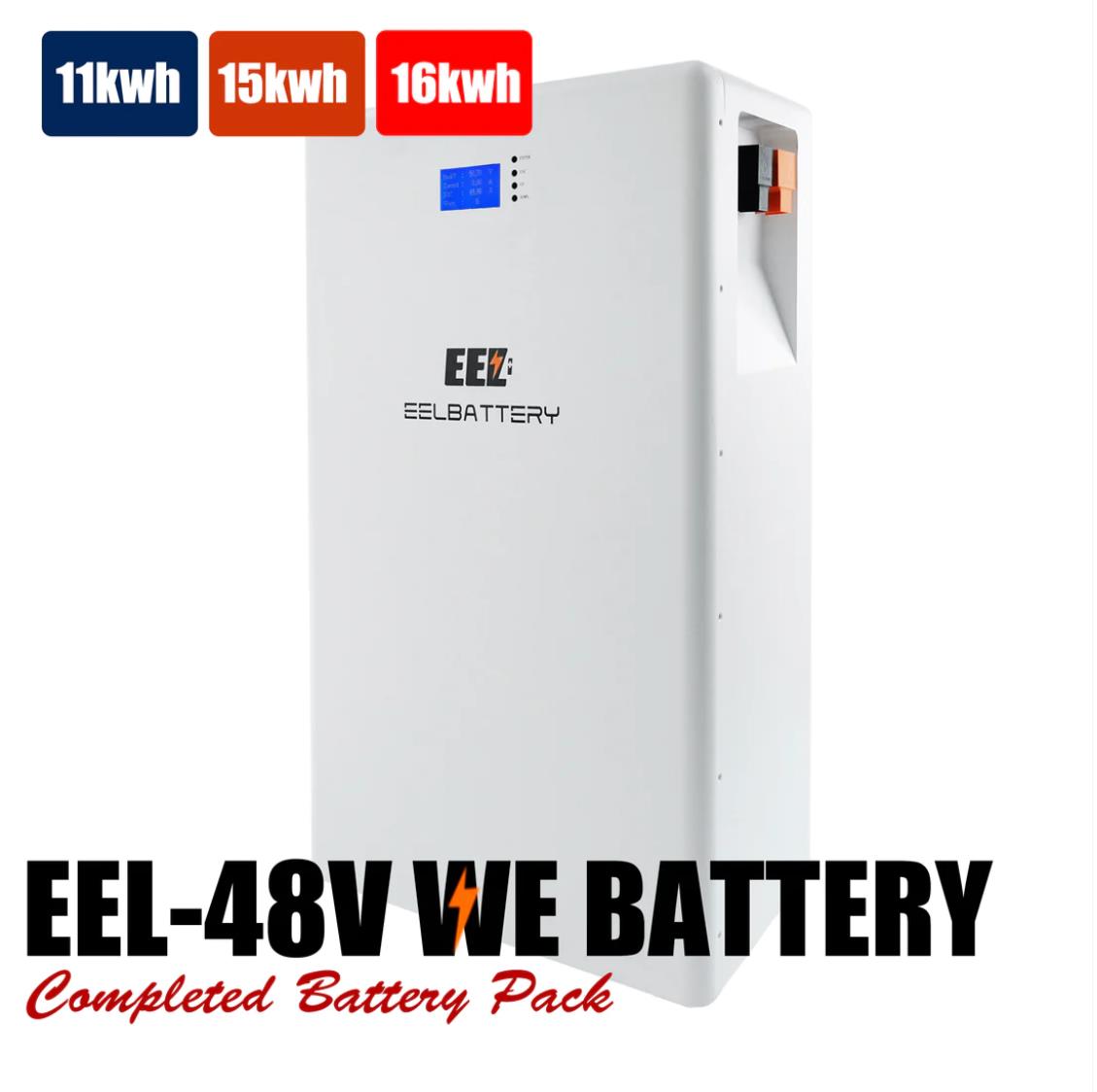 EEL 10kWh 15kWh Power Wall 48V Akkupacks für Solar LiFePO4 230Ah 280Ah Power Bank 16S 200A BMS BT 10E Camping Mobile Power Server Rack