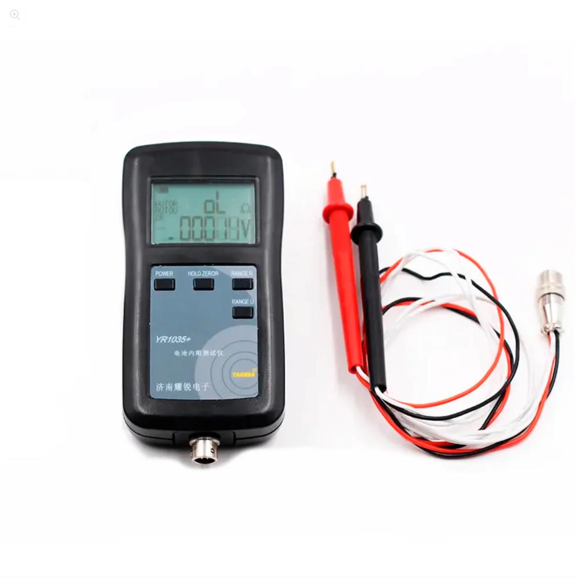 YR1035 New version LiFePO4 internal resistance voltage tester, USB charging, with 4 replaceable test heads