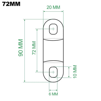 Solid Nickel-Plated Copper LFP Bus Bars 72mm for DIY Battery Contact strip