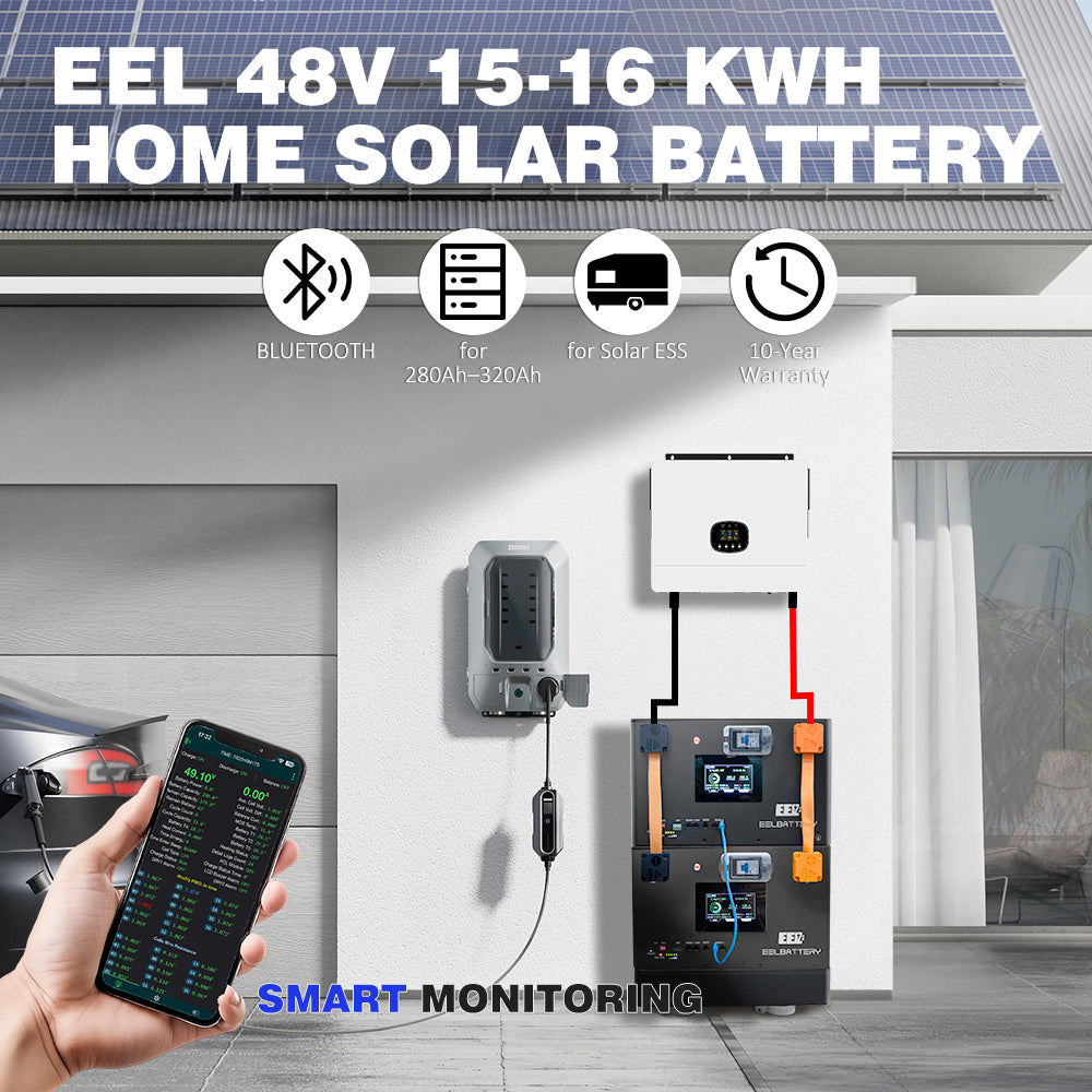 EEL 51.2v 15kwh 16Kwh Server Rack LiFePO4 JK V6 Home Solar Battery, For Household Energy Storage