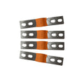 4PCS Flexible 4 holes Nickel-Plated Copper Bus Bar ,Battery Contact strip for EVE Double-hole Pole Cell