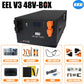 EEL 48V 16S V3 Server Rack Battery DIY 280 Box Kits with Bluetooth BMS Home Energy Storage Stackable Type