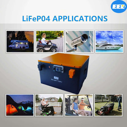 24V LiFePO4 Battery Pack with JK 200A Active Balance BMS for camping Solar Power,Golf Cart,RV,EV