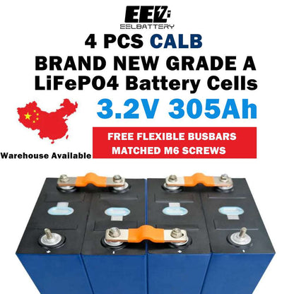 4PCS 3.2V CALB 305Ah Level A Lifepo4 Battery Cells Rechargeable for EV Solar China Inventory