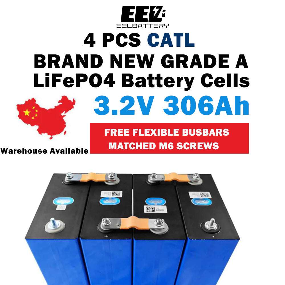 4PCS 3.2V CATL 320Ah Level A LiFePO4 Battery Cells Rechargeable for EV Solar Shipping From China