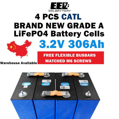 4PCS 3.2V CATL 320Ah Level A LiFePO4 Battery Cells Rechargeable for EV Solar Shipping From China