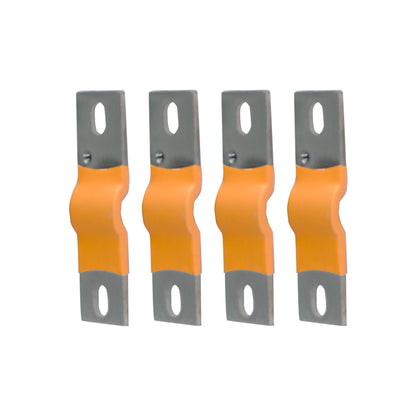 4PCS Flexible Nickel-Plated Copper Bus Bar Terminal Connectors with M3 hole