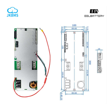 JK 200A 16S 48V CAN/RS485 Lifepo4 Battery 2A Active Balance BMS Protection Board