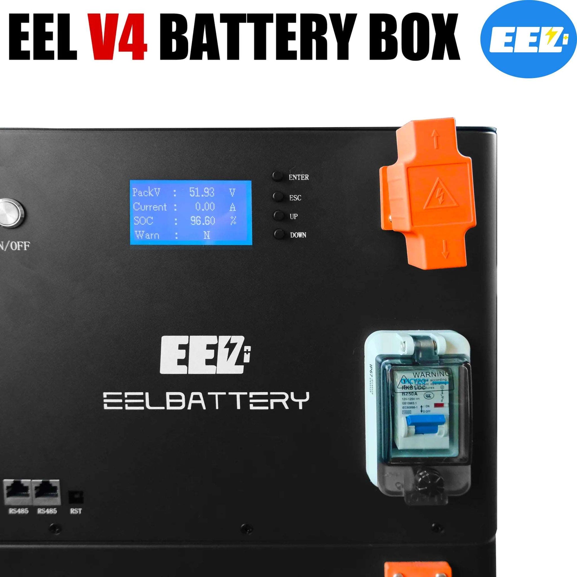 EEL 48V 16S V4 Server RackBattery Stackable DIY 280 Box Kits with Bluetooth BMS Home Energy Storage