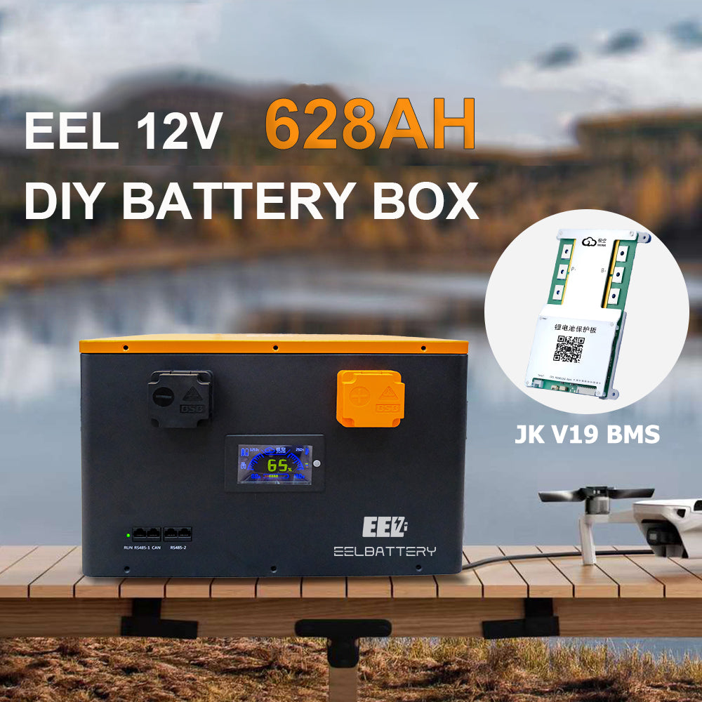 EEL 12V MB56 628Ah DIY Battery Box with Inverter Communication& Bluetooth, Featuring JK 300A BMS & Optional Heater