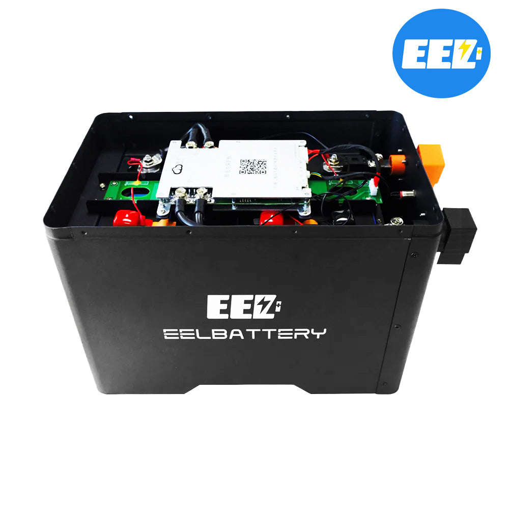 EEL 12V V2 DIY lifepo4 Battery Case with JK 200A Active Balance BMS,250A Fuse for Solar Power,Golf Cart,RV,EV，camping,Canal Narrowboat