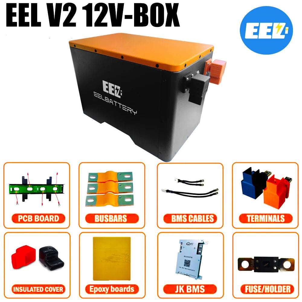 EEL 12V V2  DIY battery case with JK BMS ,Golf Cart,RV,EV,EU Stock