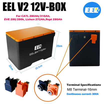 EEL 12V V2  DIY battery case with JK BMS ,Golf Cart,RV,EV,EU Stock