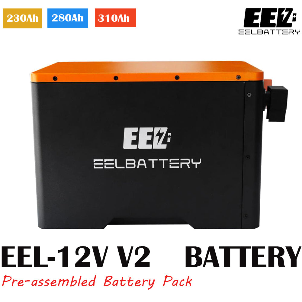 EEL 12V V2 Acomplete LFP Battery Pack with JK Bluetooth BMS Active Balance,for Camping ,RV,EV,Off-Grid