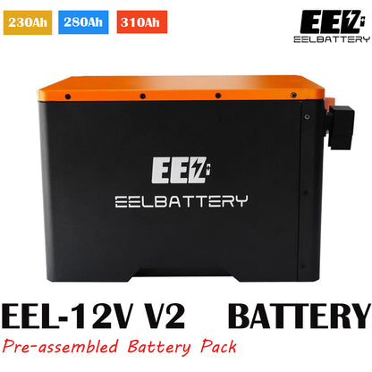 EEL 12 Volt V2 Acomplete LFP Battery Pack with JK Bluetooth BMS Active Balance,for Camping ,RV,EV,Off-Grid