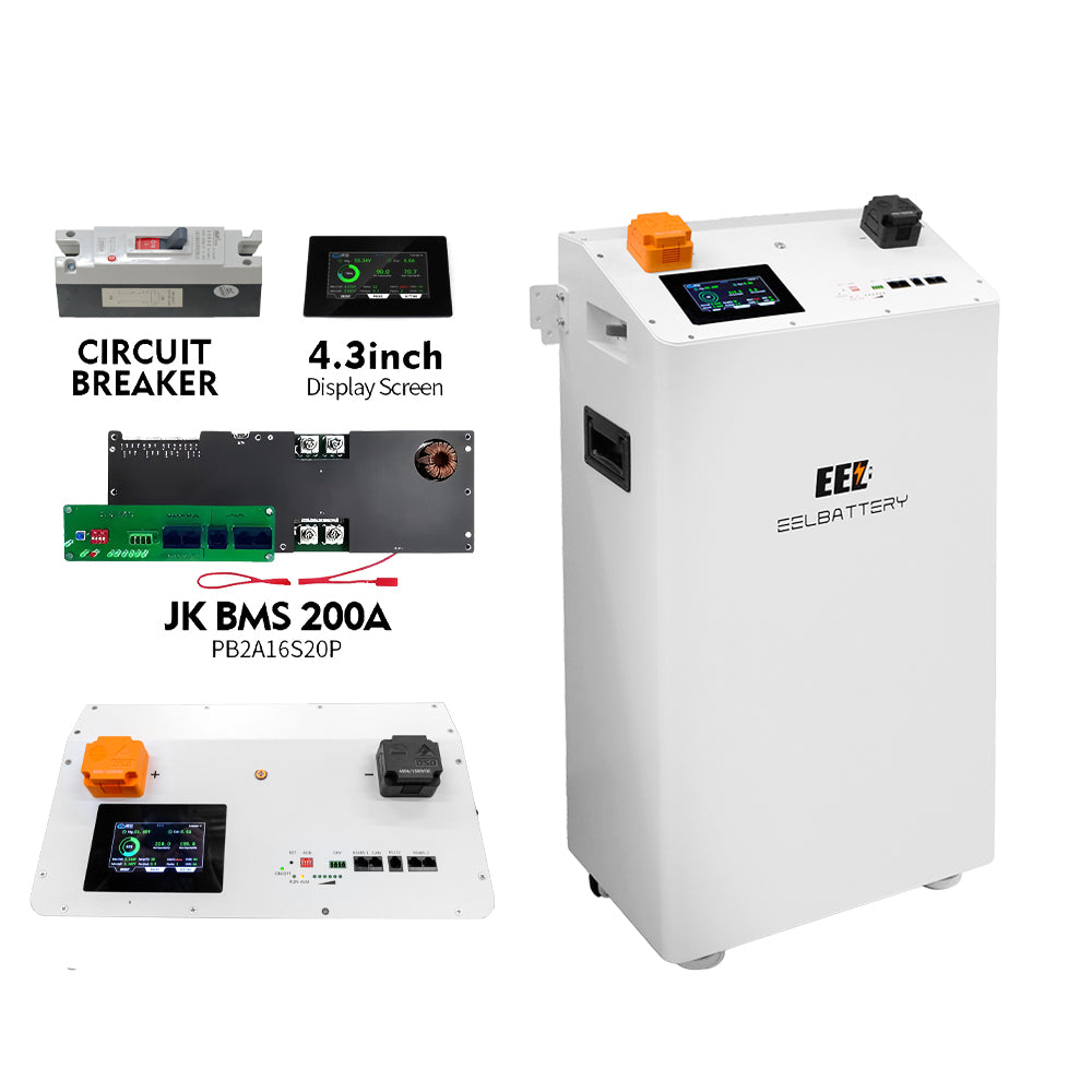 EU Stock Pre-sale | EEL 48V 16S JK V3 280/304/306/314Ah Vertical Metal DIY Battery Box With V19 Inverter BMS For Household Battery Backup DIY