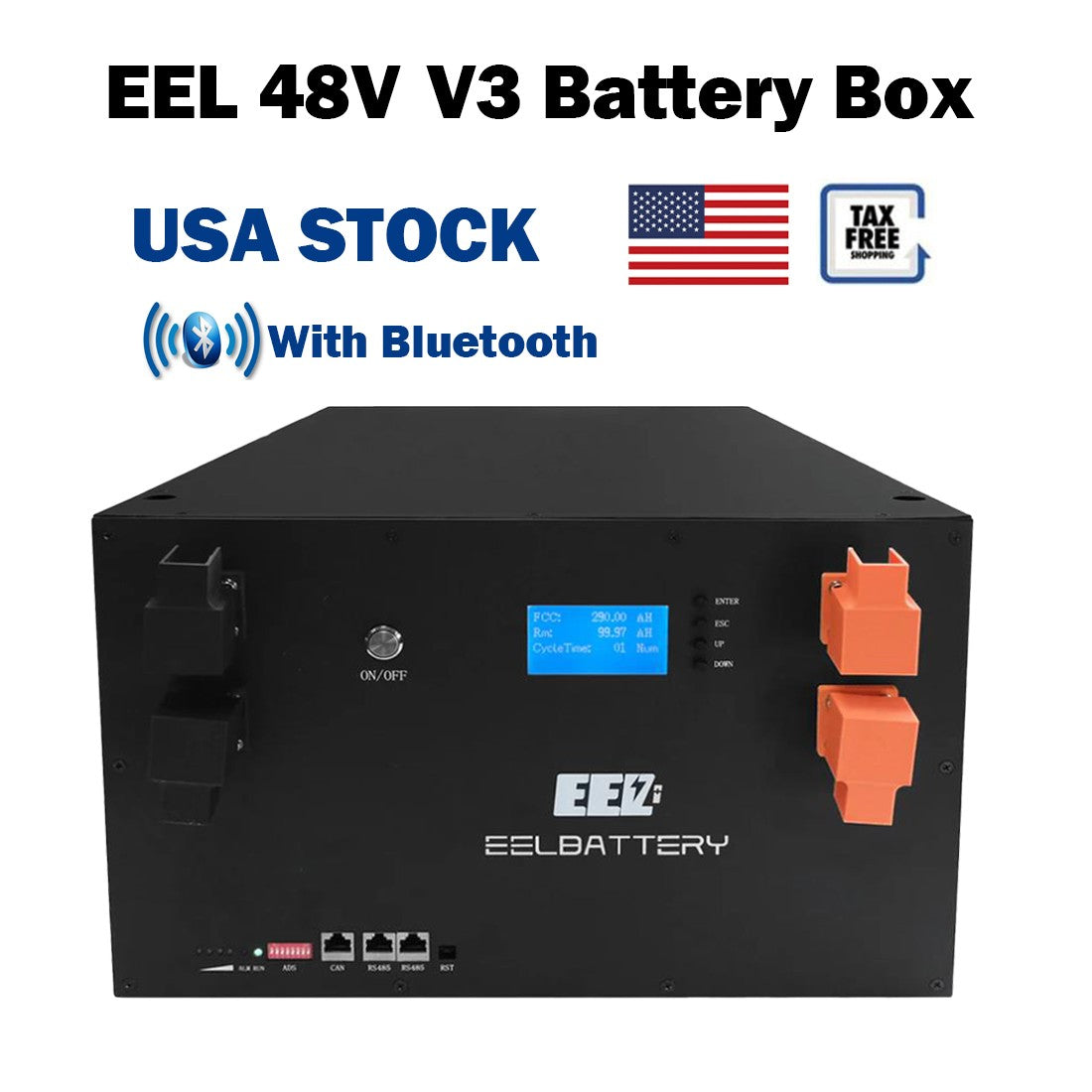 EEL 48V 16S V3 DIY battery box for home energy storage,USA Stock.