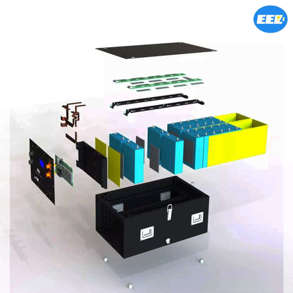 EEL 48V 16S V3 Server Rack Battery DIY 280 Box Kits with Bluetooth BMS Home Energy Storage Stackable Type