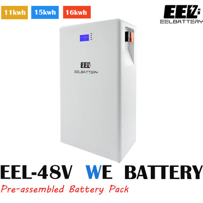 EEL 10kWh 15kWh Power Wall 48V Akkupacks für Solar LiFePO4 230Ah 280Ah Power Bank 16S 200A BMS BT 10E Camping Mobile Power Server Rack