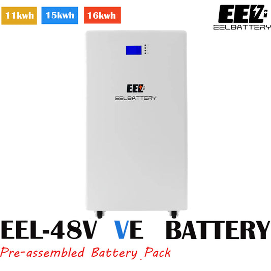 EEL 10kWh 15kWh 16S 48V Akkupacks für Solar LiFePO4 230Ah 280Ah Power Bank 200A BMS BT 10E Camping Mobile Power Server Rack