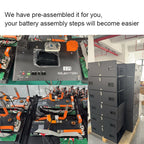 To save you time and minimize potential assembly issues, we have pre-assembled and inspected most components of the JK V6 battery enclosure. Upon delivery, it takes just over 20 minutes to complete your battery setup.