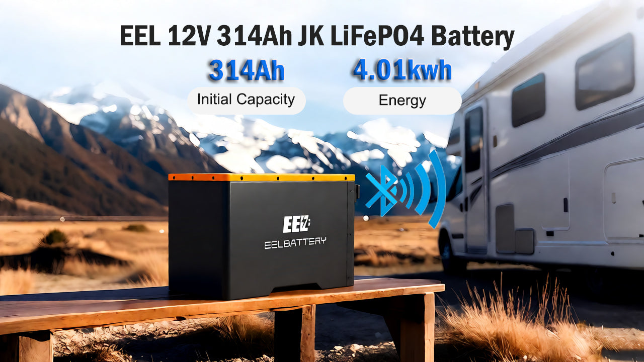 EEL 12V 314Ah 4kwh LiFePO4 battery for RV,EV,Golf cart,mobile power supply.