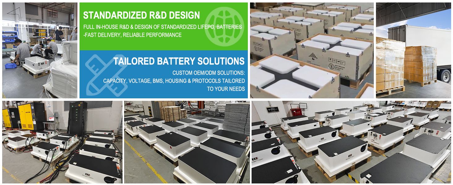 EEL 48V 15kwh stackable LiFePO4 battery pack undergoes multiple rigorous processes including welding, assembly, and aging testing to ensure the product delivered to you is safe and reliable.