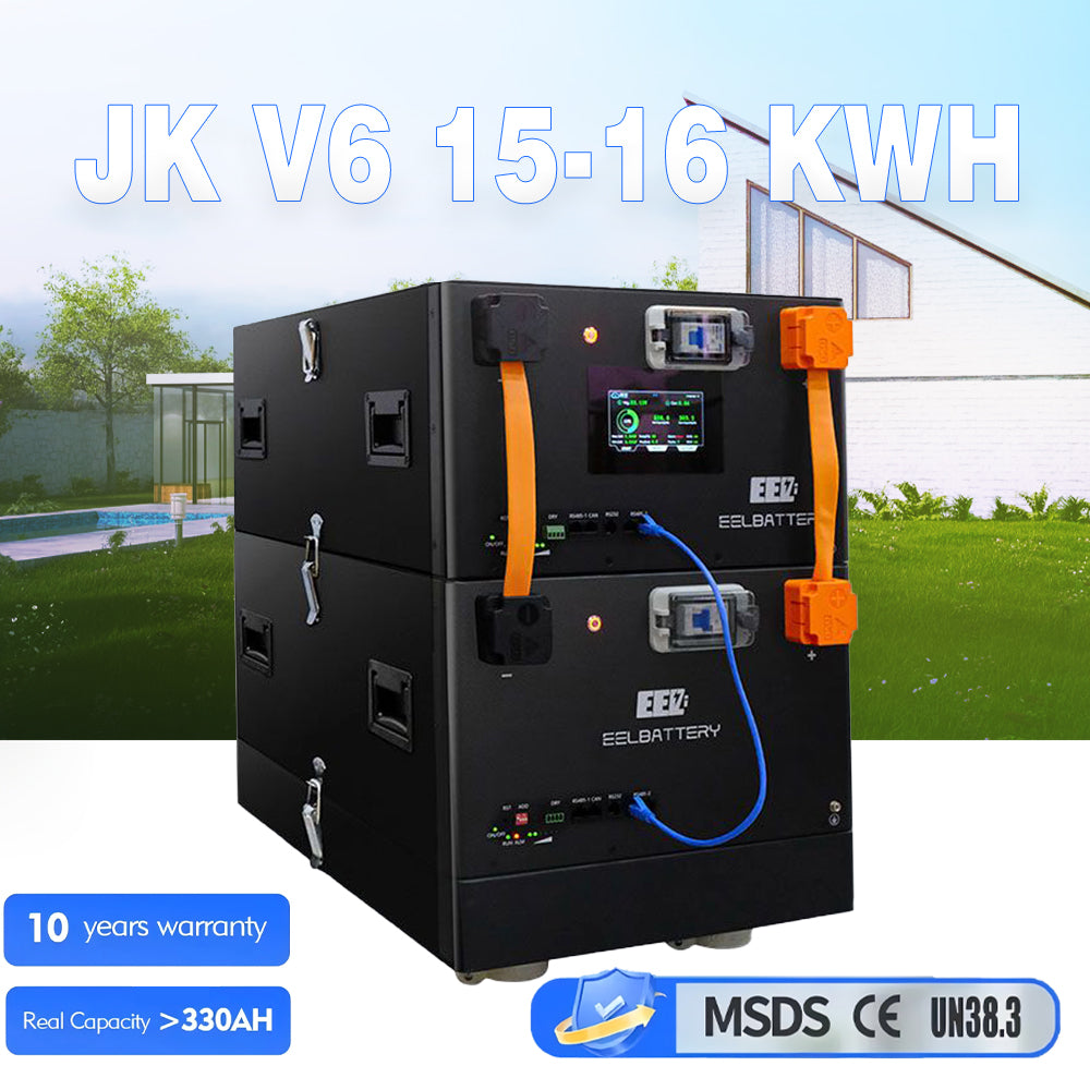 EEL 51.2v 15kwh 16Kwh Server Rack LiFePO4 JK V6 Home Solar Battery, For Household Energy Storage