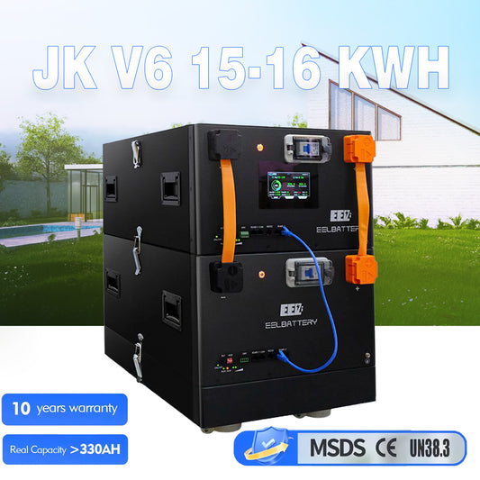 EEL 51.2v 15kwh 16Kwh Server Rack LiFePO4 JK V6 Home Solar Battery, For Household Energy Storage