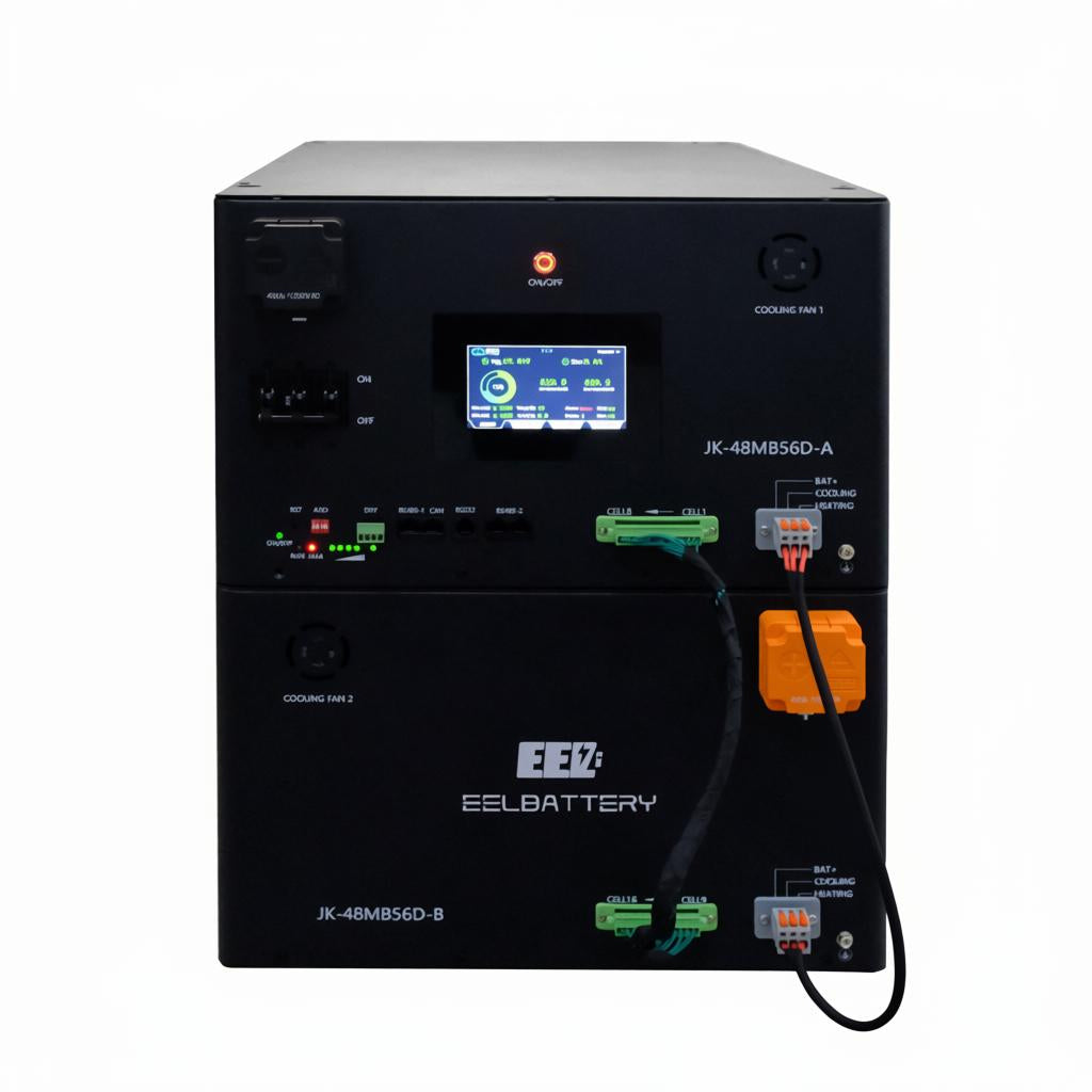 EEL 51.2V 32Kwh MB56 JK 300A BMS Diy LiFePO4 Battery Box Kit  For Home Energy Storage System Build