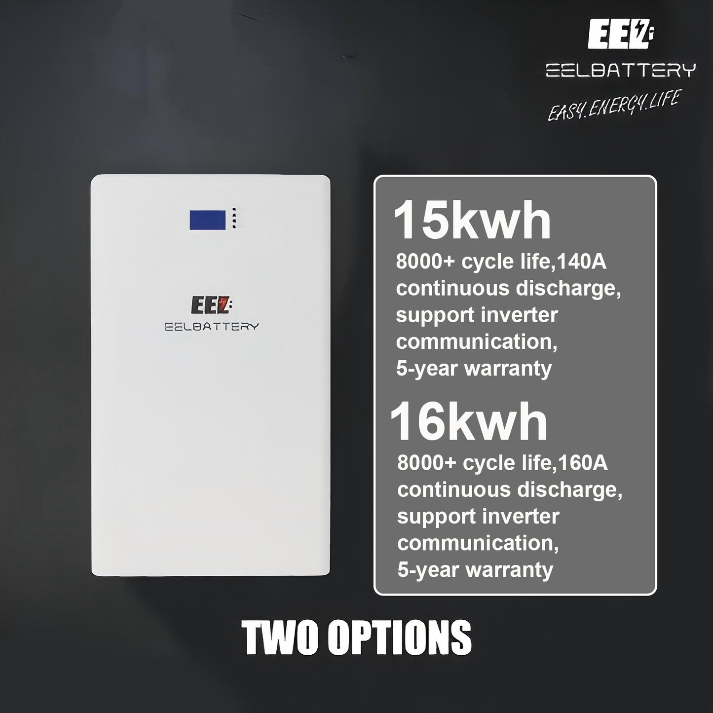 EEL 48V Power Wall LiFePO4 Battery , For Home Energy Storage