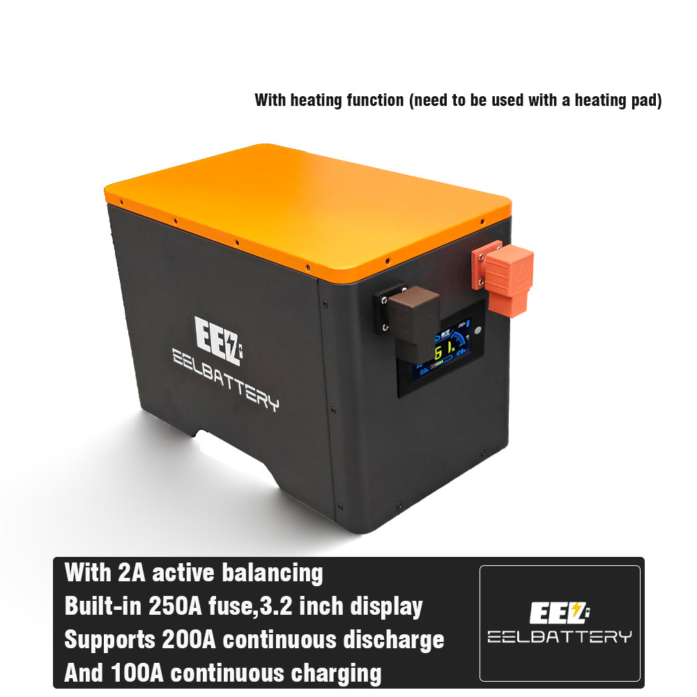 EEL 12V battery box with 3.2 inch screen,heating function.