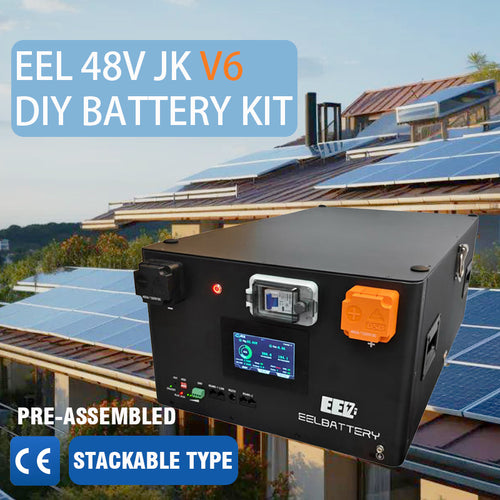 EEL New 48V JK V6 Stackable Metal Battery Enclosure for solar energy storage.