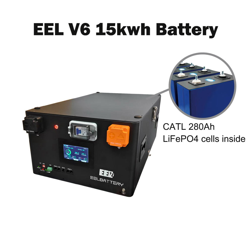 EEL 51.2v 15kwh 16Kwh Server Rack LiFePO4 JK V6 Home Solar Battery, For Household Energy Storage
