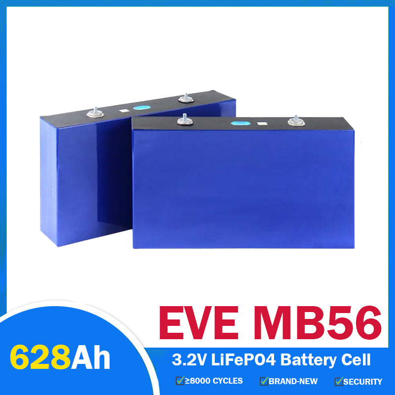 2PCS EVE MB56 628Ah Rechargeable Prismatic lifepo4 cell for solar system