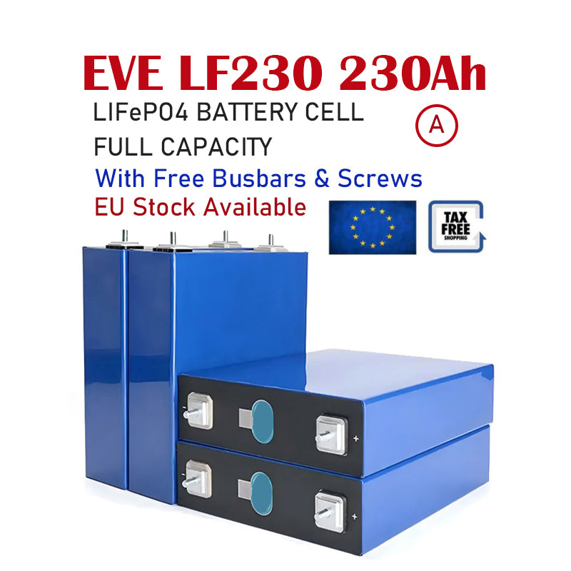 4PCS EVE 3.2V 230Ah Grade A Rechargeable LiFePO4 Cells,EU Stock