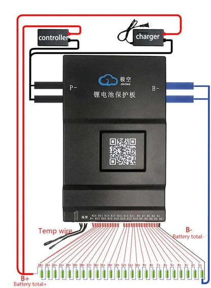 JK BMS 1A 2A Active Balance Lifepo4 BMS 8S 16S 24S 100A 150A 200A 500A Smart Protection  Board with Bluetooth