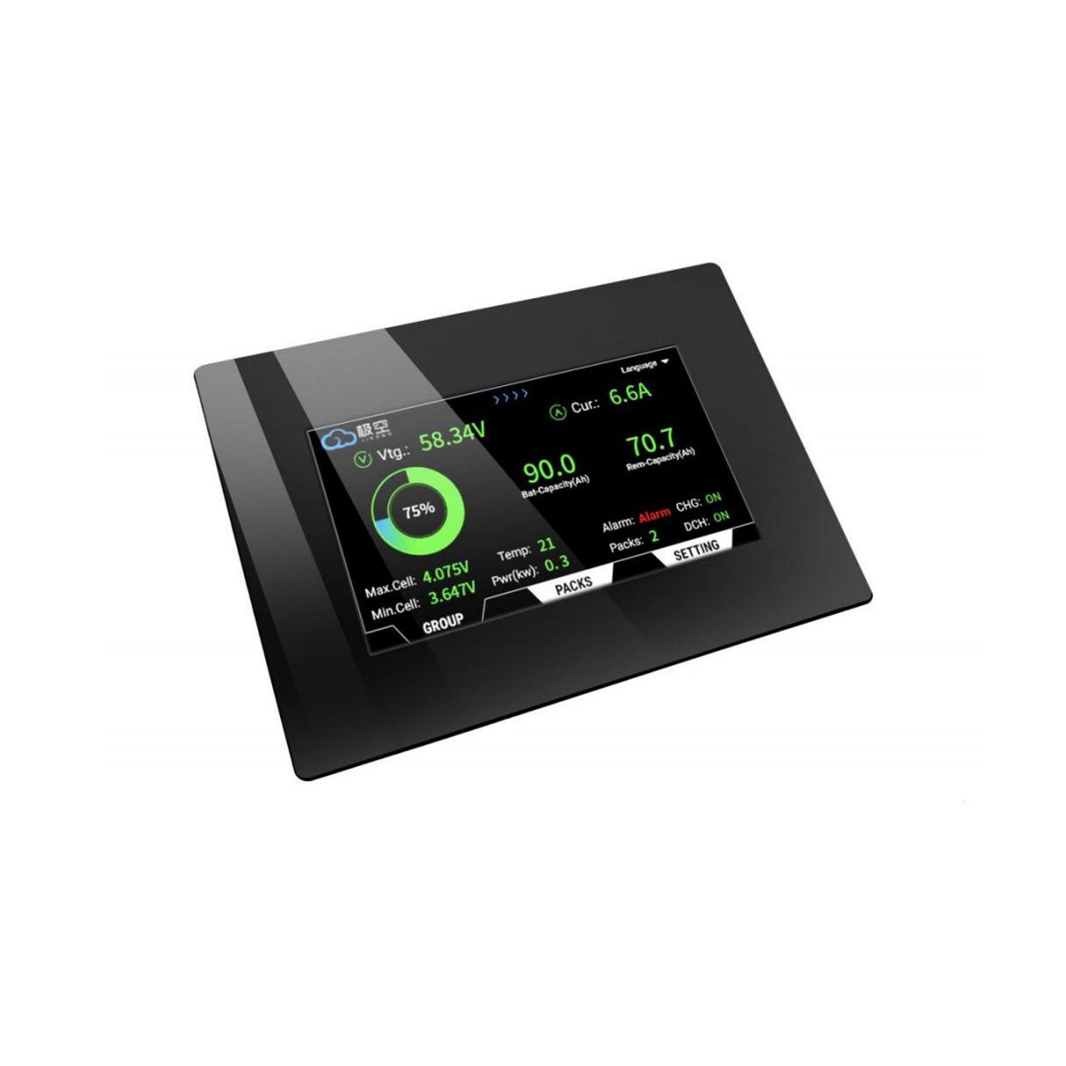 JK BMS 4.3-inch color touch screen，suitable for JK V19 inverter BMS.