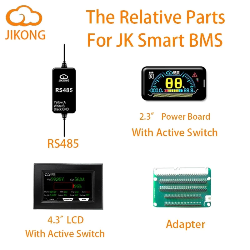 JK LiFepo4 Battery BMS RS485 CAN Module,LCD Display Adapter JK BMS Charger Accessories