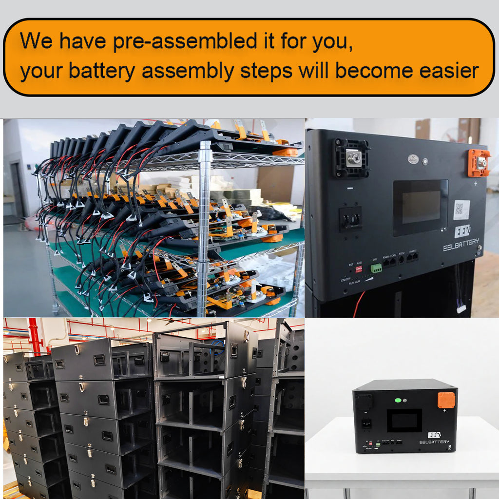 The pre-installed JK V6 pro battery box makes your assembly process easier; simply add your own square lithium iron phosphate cells and you can quickly assemble a server rack battery.