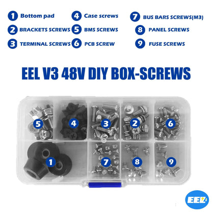 EU Inventory EEL 48V 16S V3 Server Rack Battery DIY BOX Stackable Type with Fuse(suit for 280/302Ah cells) pre-sale