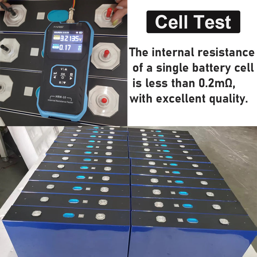 The internal resistance of our EVE MB56 batteries measured by a battery internal resistance tester is less than 0.2mΩ.