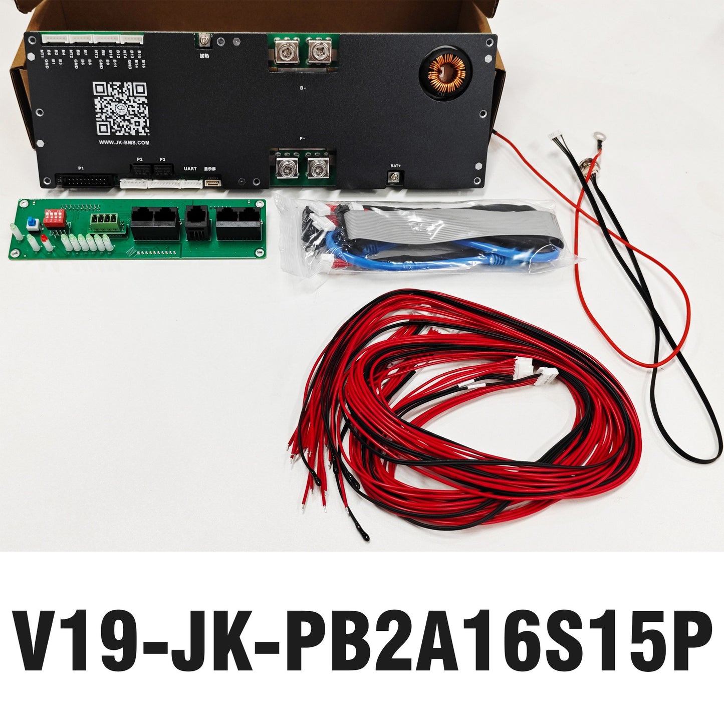 JK V19 150A BMS with signal acquisition line.