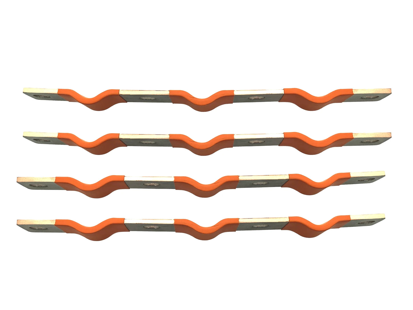 4PCS Flexible Nickel-Plated Copper Bus Bar Terminal Connectors with M3 Holes(Short/Long)